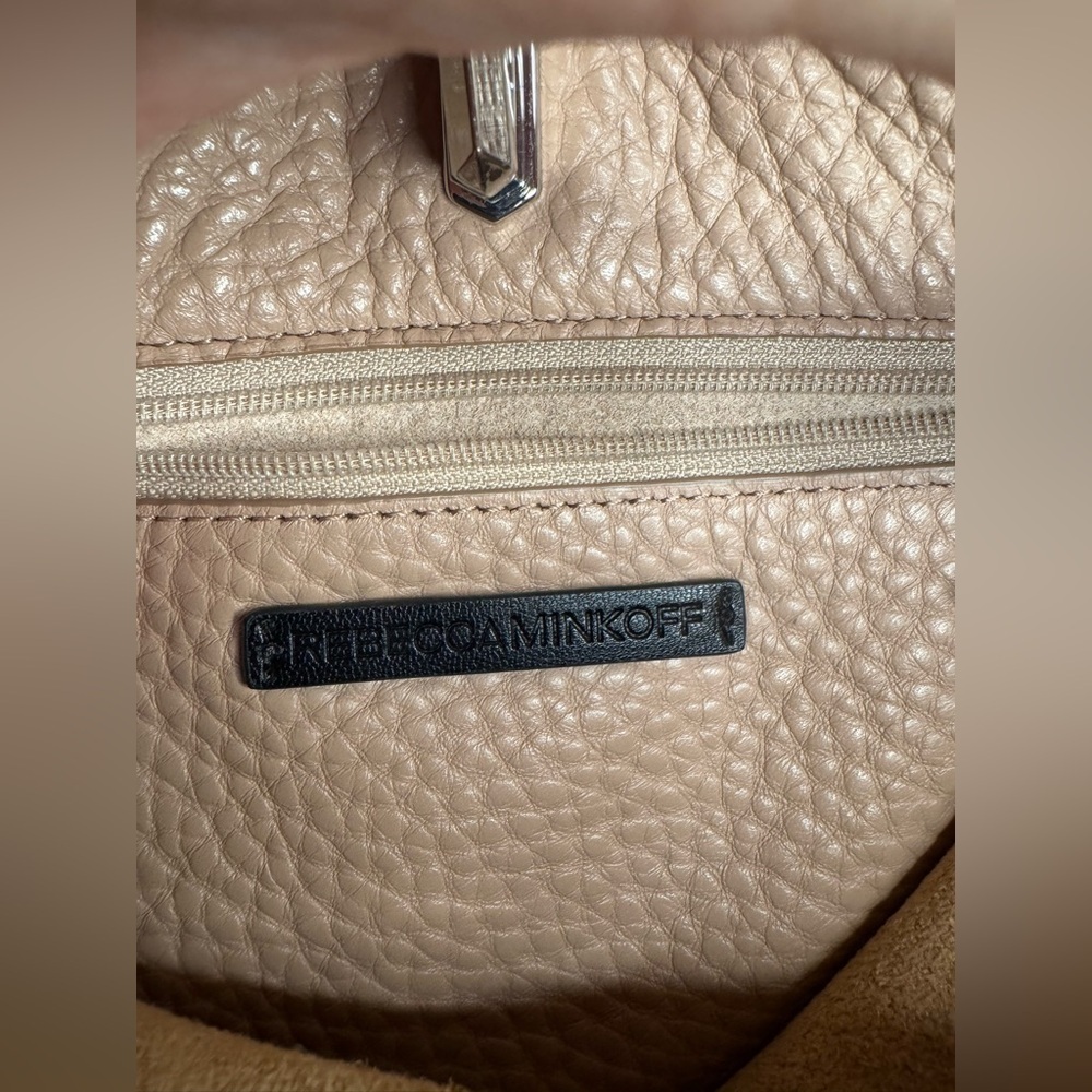 Rebecca Minkoff Darren Deerskin Leather Shoulder Bag Pink Slouchy Soft Classy - Picture 7 of 8